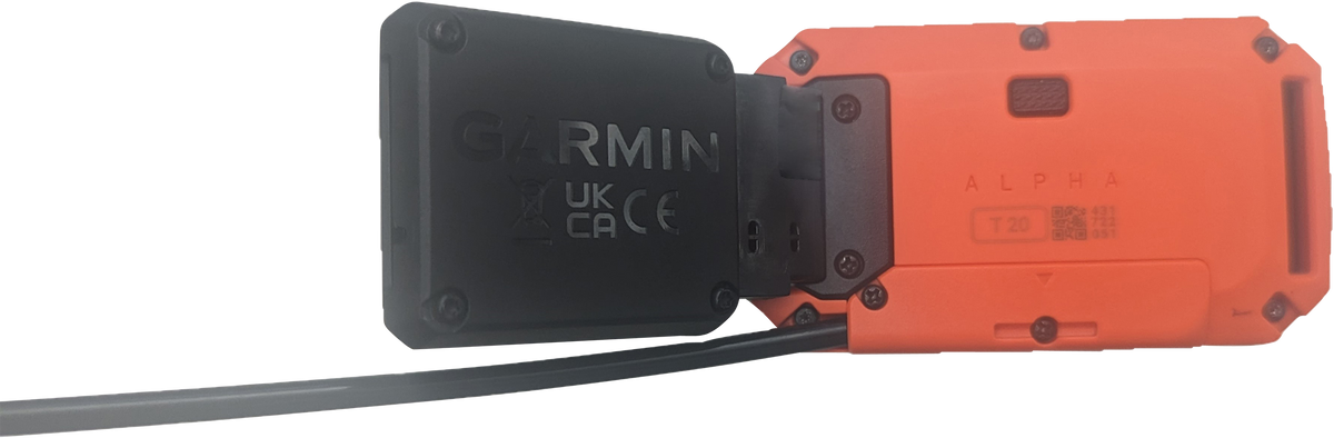 Garmin Flex Band Replacement for Alpha T20 Black/Orange — view 2