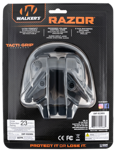 Walkers Game Ear Razor Tacti-Grip 23 dB Over the Head Black Polymer — view 2