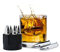 Caliber Gourmet Bullet Chillers Stainless Steel Pistol Cylinder Silver — view 2