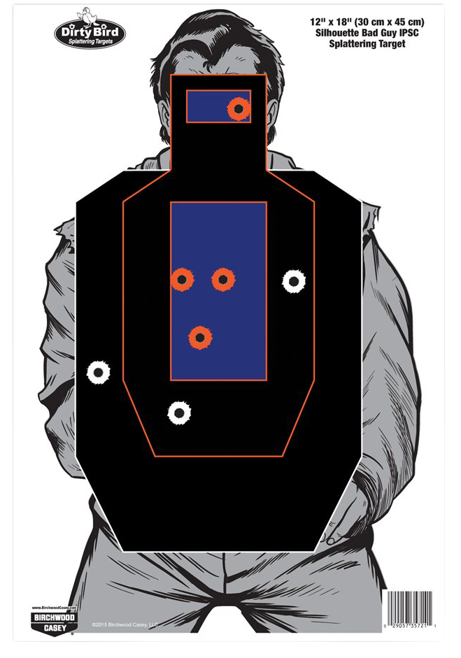 Birchwood Casey Dirty Bird Bad Guy 12"x18" Silhouette Hanging Tagboard Target 8 Pack — view 2