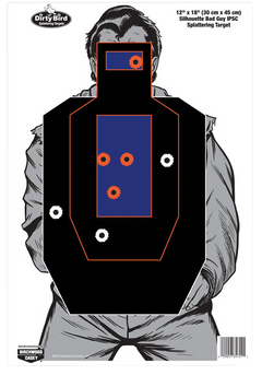 Birchwood Casey Dirty Bird Bad Guy 12"x18" Silhouette Hanging Tagboard Target 8 Pack — view 2