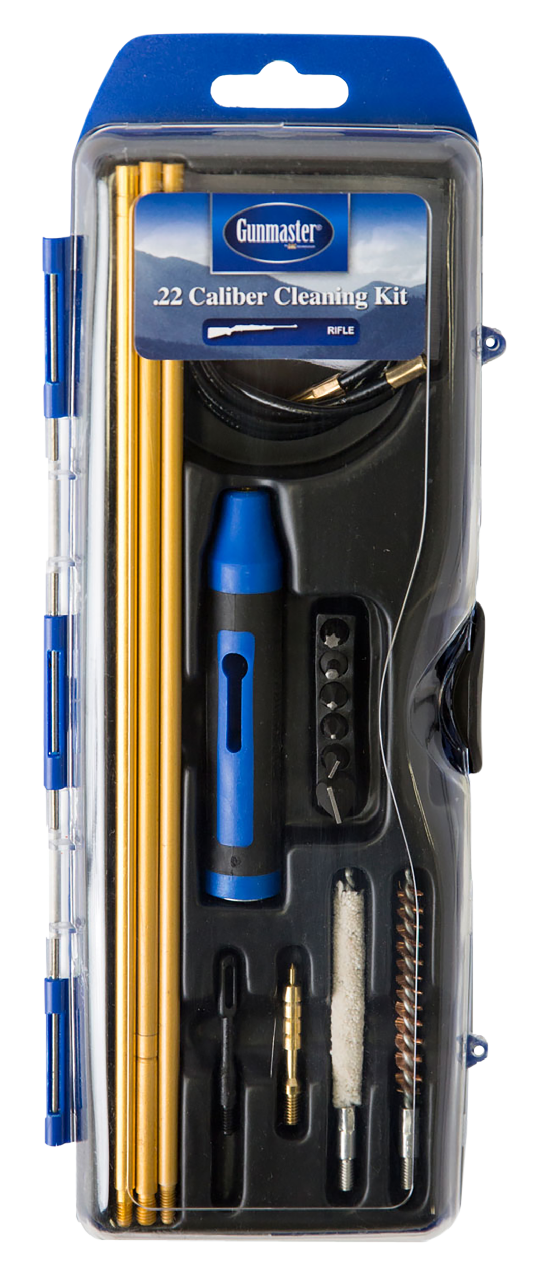 DAC GunMaster Hybrid Cleaning Kit .22 Cal Rifle 16-Piece Black/Blue — view 2