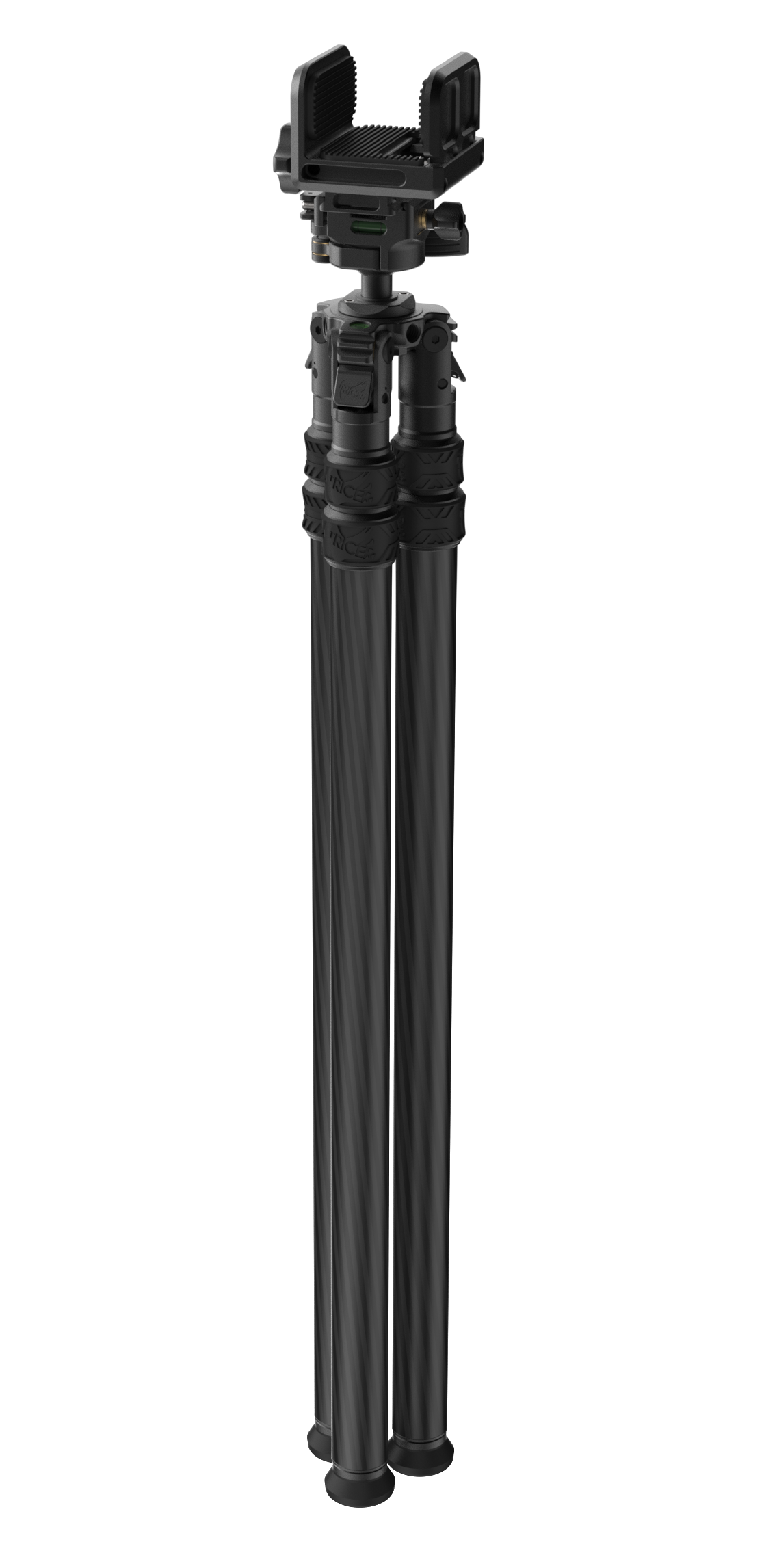 Tricer HK-KIT-1 Carbon Fiber Shooting Tripod Kit w/ Clamp Head - Black — view 2