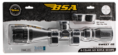 BSA Sweet 22 4-12x 40mm AO 1" Tube 30/30 Duplex Reticle Riflescope - Matte Black — view 2