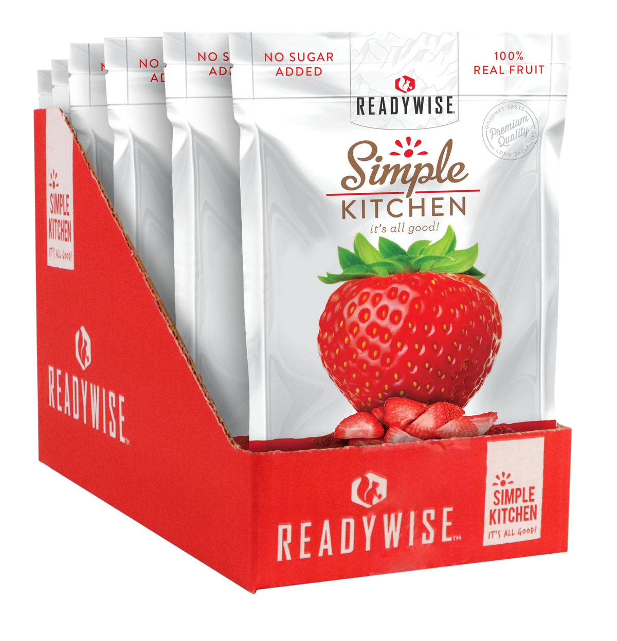 ReadyWise Simple Kitchen Freeze-Dried Strawberries 1 Serving Pouch 6 Per Case — view 2