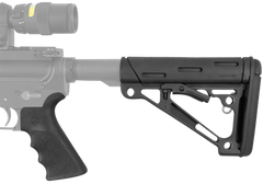 Hogue 15055 OverMolded Combo Kit AR-15/M16 Black Rubber - Collapsible Stock & Beavertail Finger Groove Grip — view 2