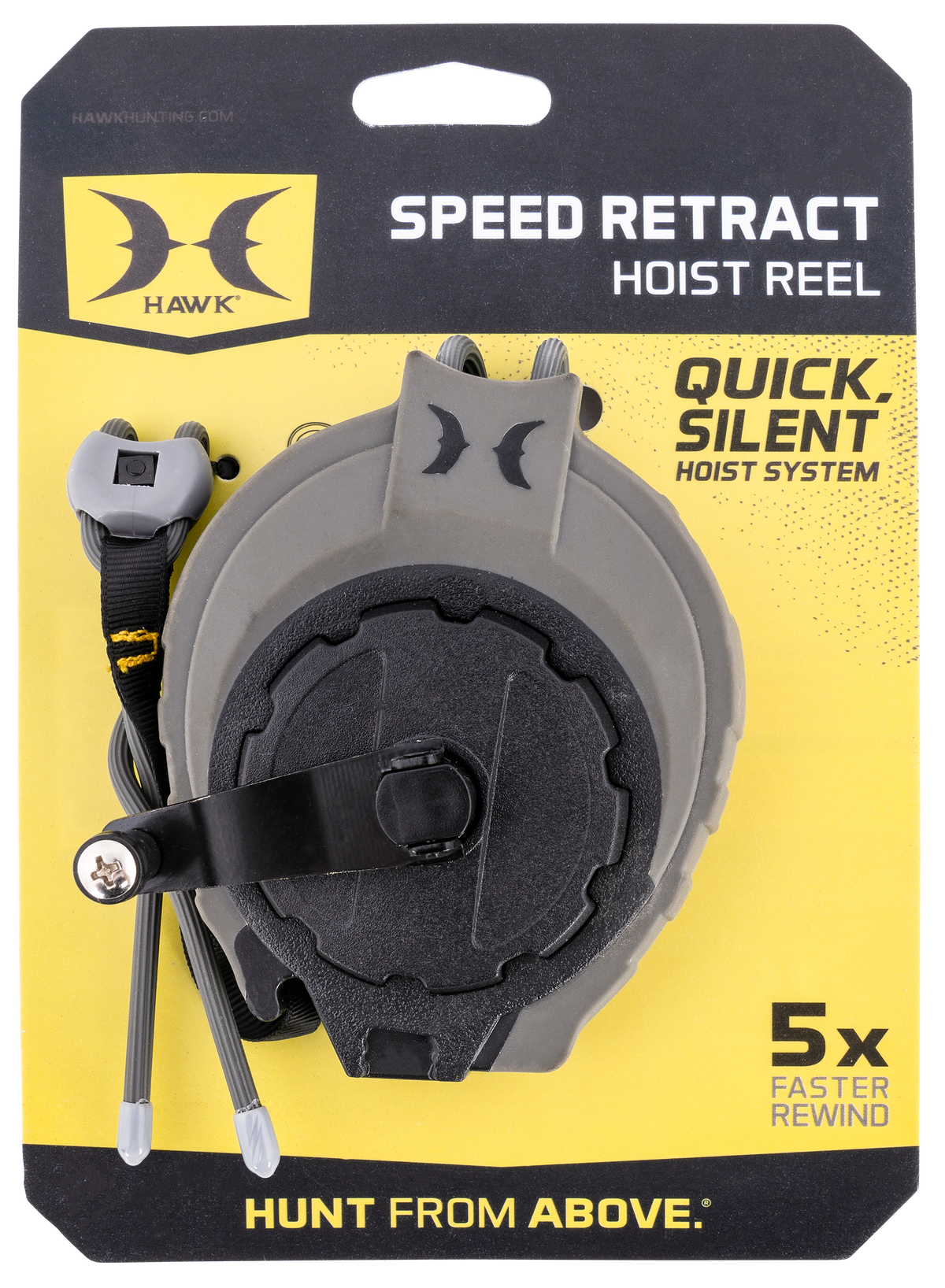 Hawk Speed Retract Hoist Reel OD Green 30' Tangle-Free Flat Line 40 lbs — view 2