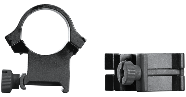 Weaver Mounts Quad Lock Detachable Scope Rings 1" Extra High Matte Black Aluminum - Quick Detach — view 2