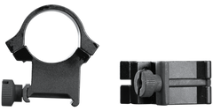 Weaver Mounts Quad Lock Detachable Scope Rings 1" Extra High Matte Black Aluminum - Quick Detach — view 2