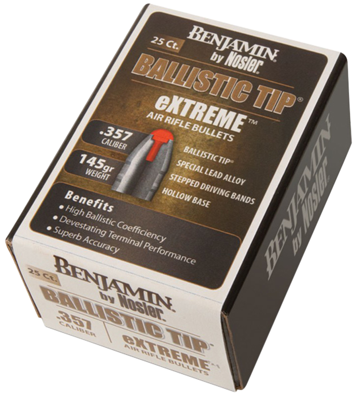 Benjamin BPN357 .357 Cal 145gr Lead Extreme Ballistic Tip Air Gun Pellets 25/Box — view 2