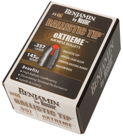 Benjamin BPN357 .357 Cal 145gr Lead Extreme Ballistic Tip Air Gun Pellets 25/Box — view 2