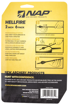 NAP Quickfletch Hellfire Fletching 2" White/Green 6 Pack — view 2
