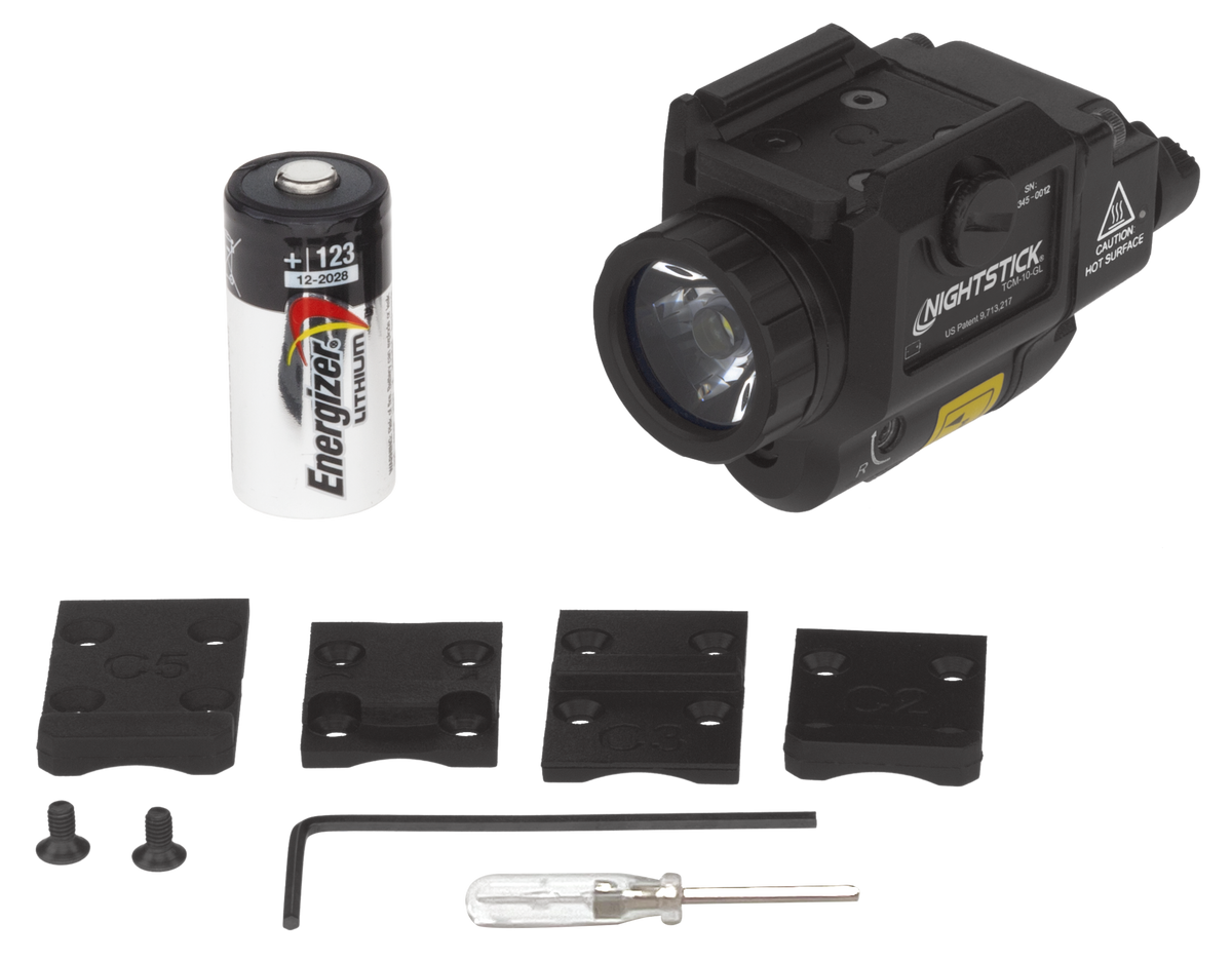 Nightstick TCM-10-GL Compact Weapon-Mounted Light with Green Laser 650 Lumens White LED Black Anodized — view 2