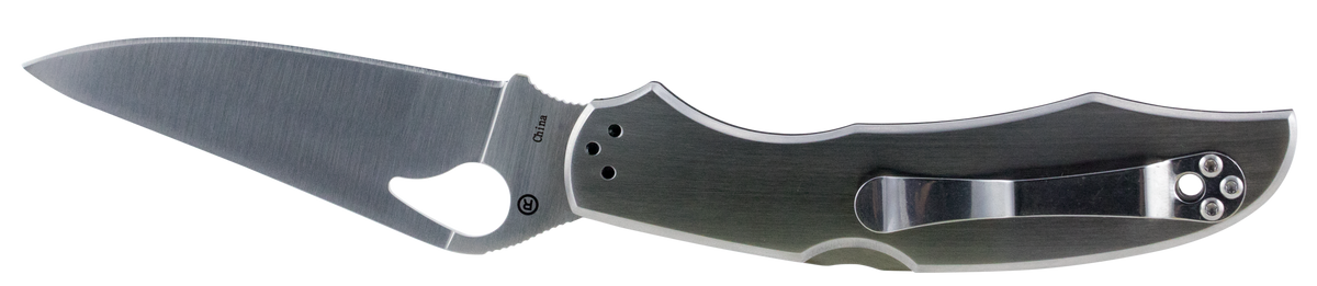 Spyderco Byrd Cara Cara 2 3.75" 8Cr13MoV Spear Point Plain SS Handle Folding Knife — view 2