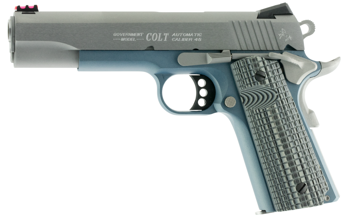 Colt Mfg 1911 Competition 45 ACP 5" 8+1 SAO Pistol - Blue Titanium Frame — view 2