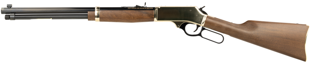 Henry H009BG Side Gate 30-30 Win 20" 5+1 Lever-Action Rifle - Brass Receiver, Walnut — view 2