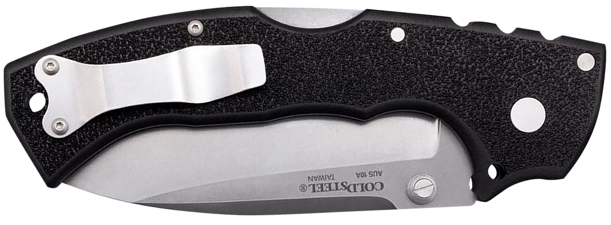 Cold Steel 4-Max Scout 4" Folding Drop Point Plain AUS-10A Stonewashed Black Griv-Ex — view 2
