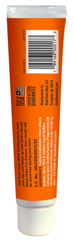 Dead Down Wind 1221N Toothpaste 3.5 oz Mint - Oral Scent Control — view 2