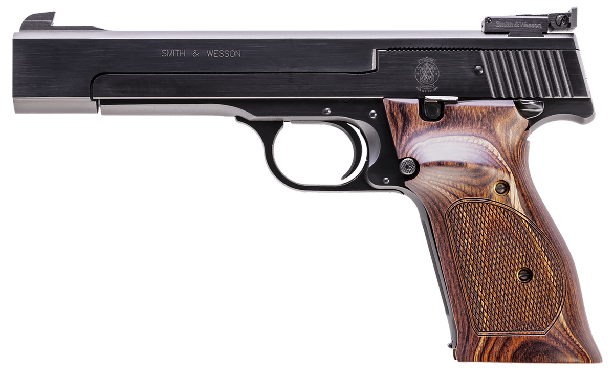 Smith & Wesson Model 41 Rimfire 22 LR 5.5" 10+1 SAO Semi-Auto Pistol - Blued Wood — view 2