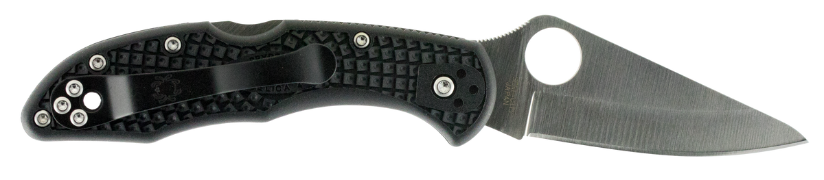 Spyderco Delica 4 Lightweight 2.88" VG-10 Drop Point Plain Black FRN Folding Knife — view 2