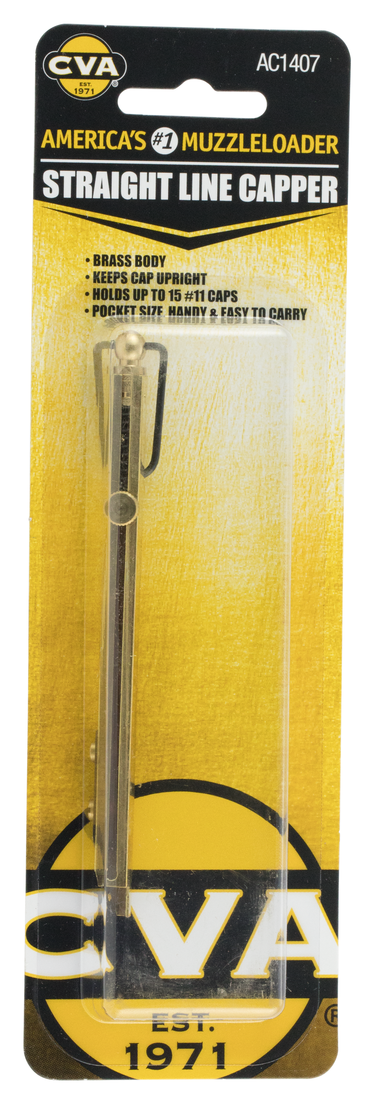 CVA Straight Line Capper Brass #11 Percussion 15-Cap — view 2