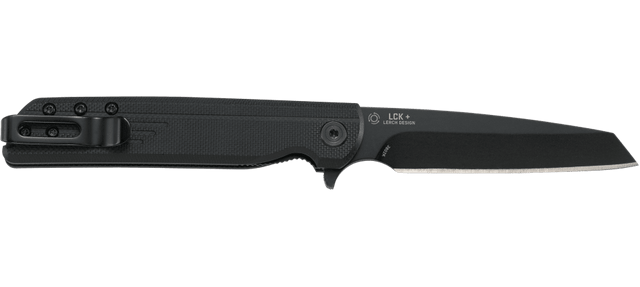 Columbia River LCK + 3.24" Folding Tanto Plain Black Oxide 8Cr13MoV SS Black GRN Knife — view 2