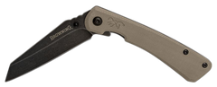 Browning Branded Rock EDC 3" Folding Wharncliffe Plain Black Stonewashed FDE G10 — view 2
