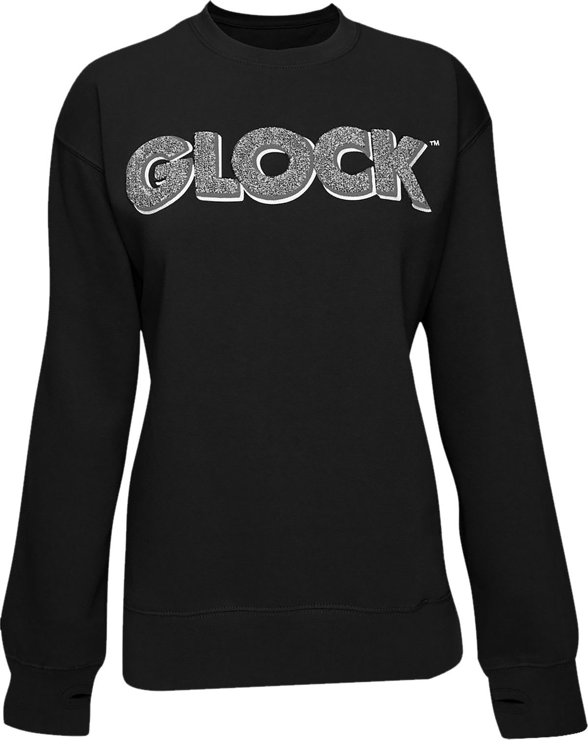 Glock AP96258 Women's Crewneck Raglan Fleece Black Cotton/Polyester Long Sleeve XL — view 2