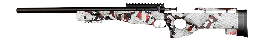 Crickett KSA2150-AMD Precision Ammendment 22 LR 16.10" 1-Rd Bolt Action Rifle - Red/White 2nd Amendment Synthetic Stock — view 2