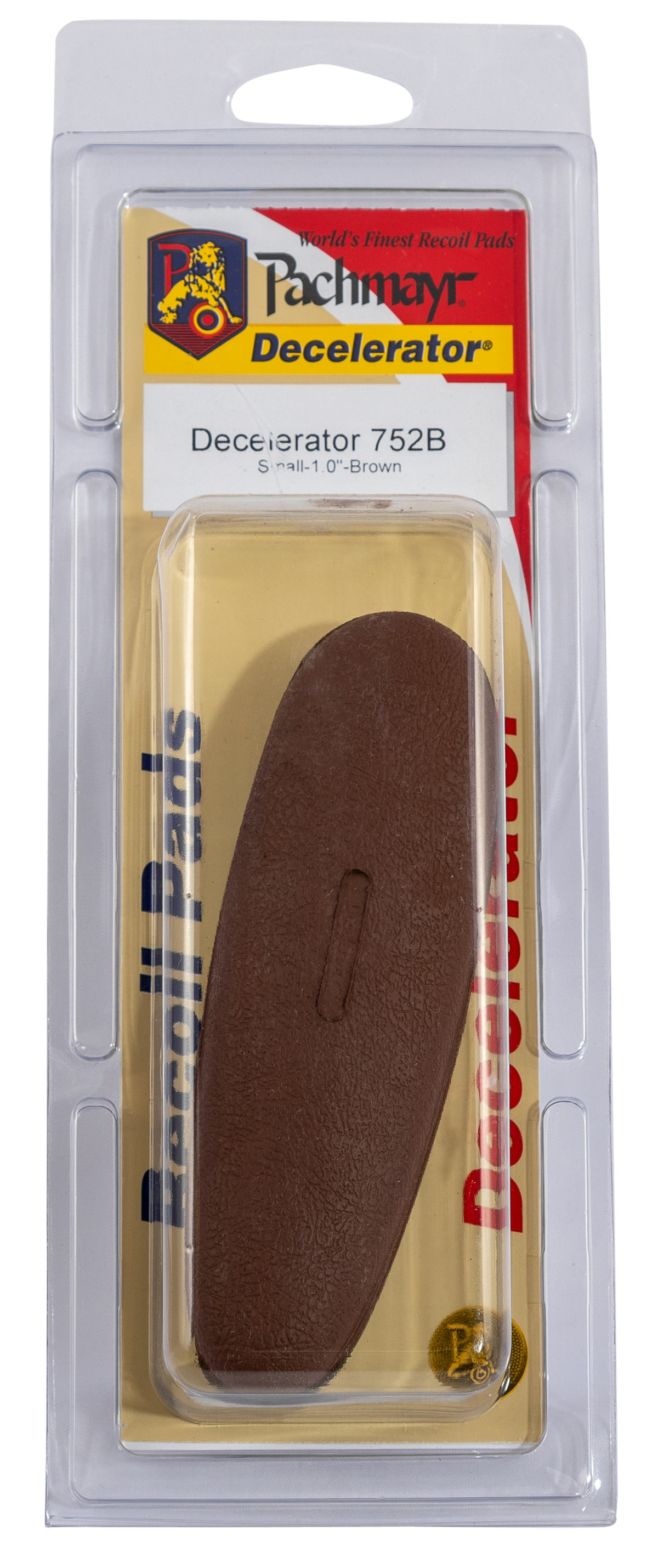 Pachmayr 01414 Decelerator Old English Recoil Pad Small Brown Rubber for Shotgun — view 2