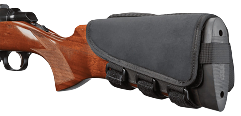 Hunters Specialties 01620 Buttstock Shell Holder W/Pouch 5 Cartridges Black Polyester — view 2