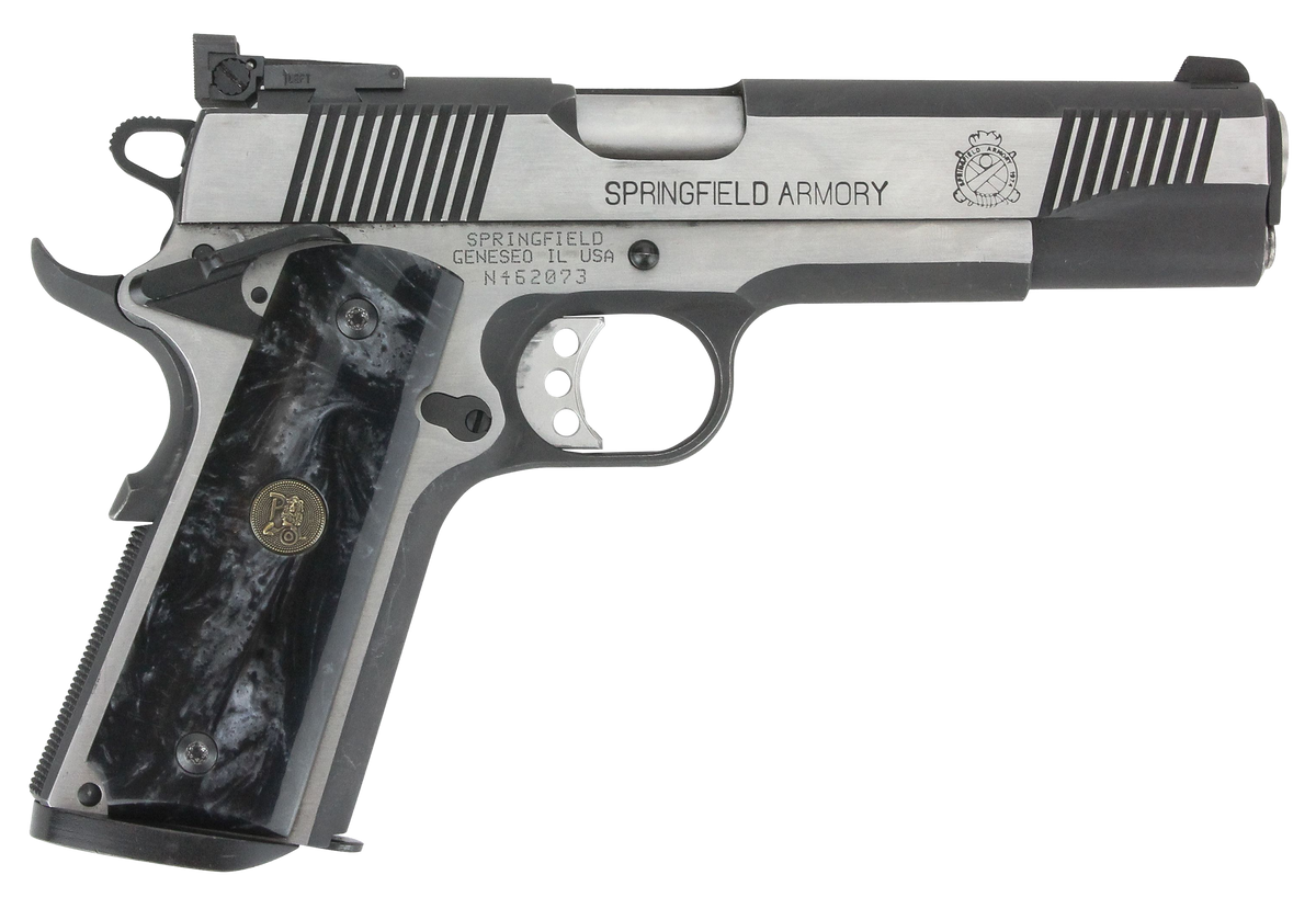 Pachmayr Custom 1911 Ambidextrous Safety Grip Panels - Black Simulated Pearl — view 2