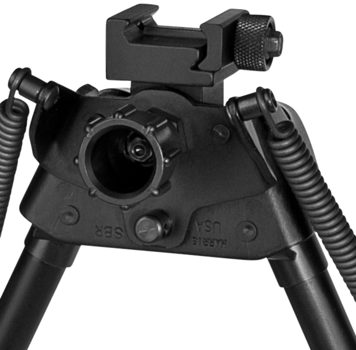 Harris S-BRP Swivel BR Bipod Picatinny 6-9" Rubber Feet - Black Steel/Aluminum — view 2
