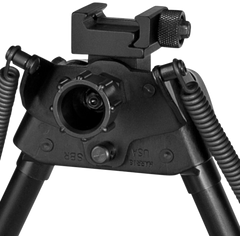 Harris S-BRP Swivel BR Bipod Picatinny 6-9" Rubber Feet - Black Steel/Aluminum — view 2