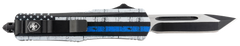 Templar Knife SBTB231 Gen II Back The Blue Small 2.69" OTF Tanto Plain 440C SS Black Oxide Stonewashed 4.31" Black & White w/Blue Line Aluminum Handle Glass Breaker — view 2