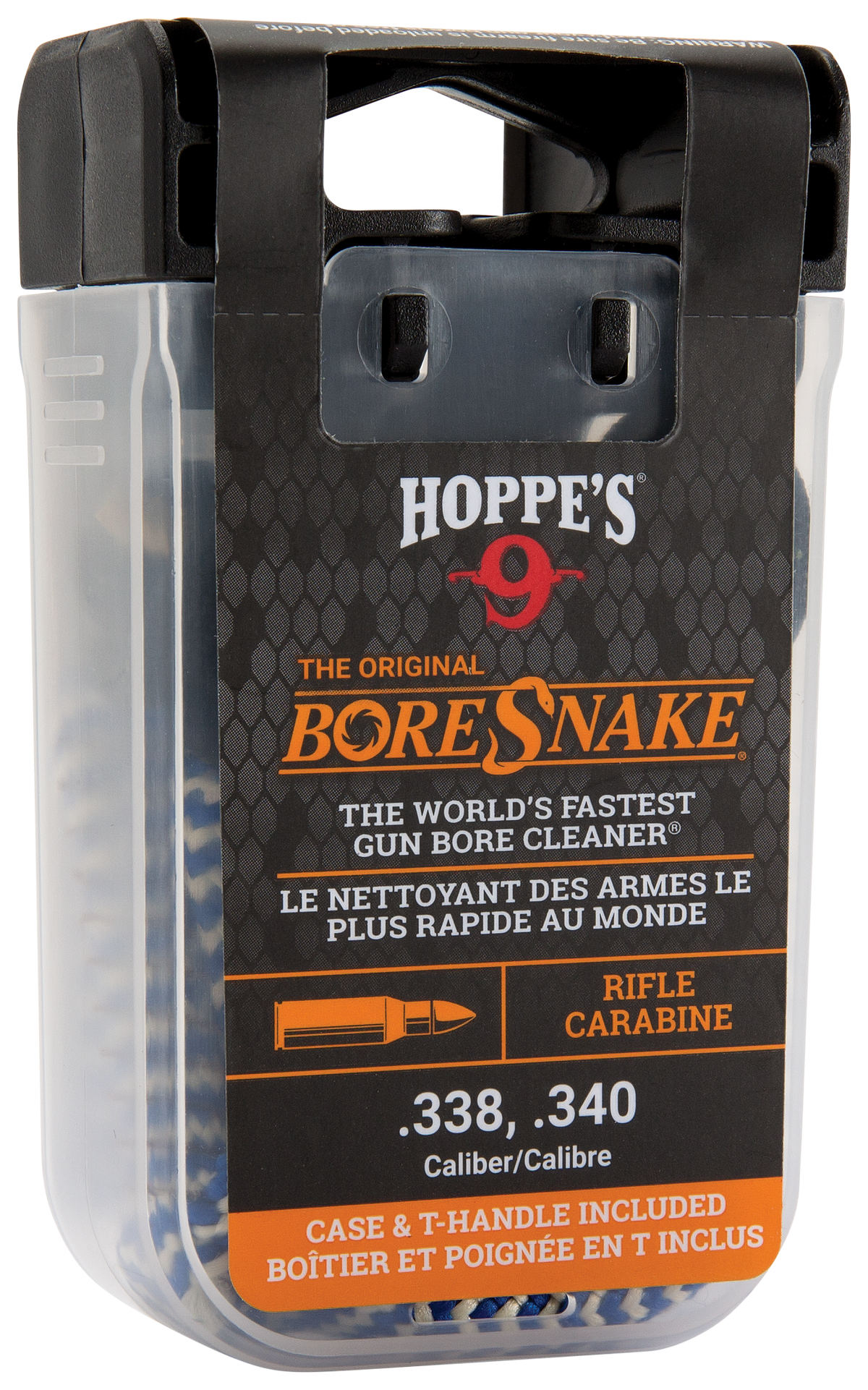 Hoppes BoreSnake Den .338/.340 Cal Rifle Bore Cleaner Rope - Bronze Bristle — view 2