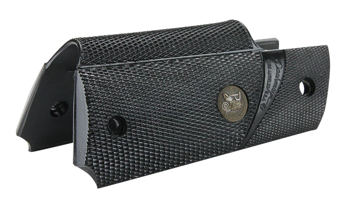 Pachmayr Signature Wraparound 1911/1911-A1 Pistol Grip - Checkered Black Rubber — view 2