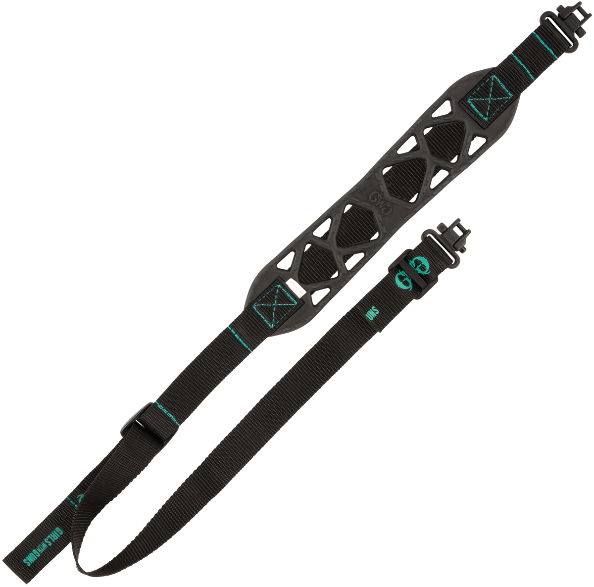Girls With Guns Black Label 22.5"-39" Black Rubber Adjustable Rifle Sling — view 2