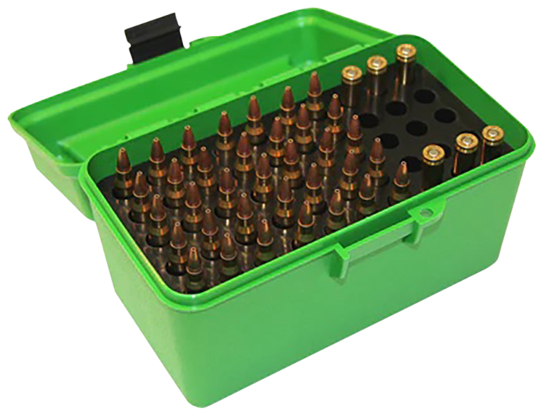 MTM Case-Gard H50RMAG10 Deluxe Ammo Box 300 Win Mag / 7mm Rem Mag 50-Rd Green Polypropylene — view 2