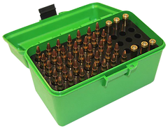 MTM Case-Gard H50RMAG10 Deluxe Ammo Box 300 Win Mag / 7mm Rem Mag 50-Rd Green Polypropylene — view 2