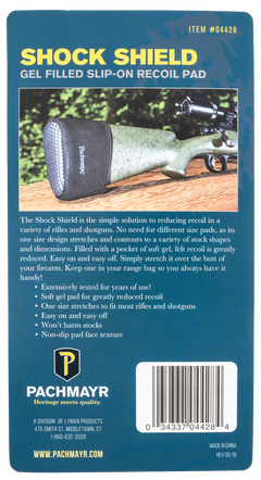 Lyman Pachmayr Shock Shield Black Slip-On Recoil Pad OSFA - Rifle/Shotgun — view 2