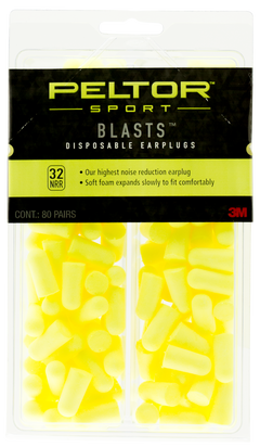 3M Peltor Sport Blast Earplugs Foam 32 dB NRR In The Ear Yellow 80 Pair — view 2