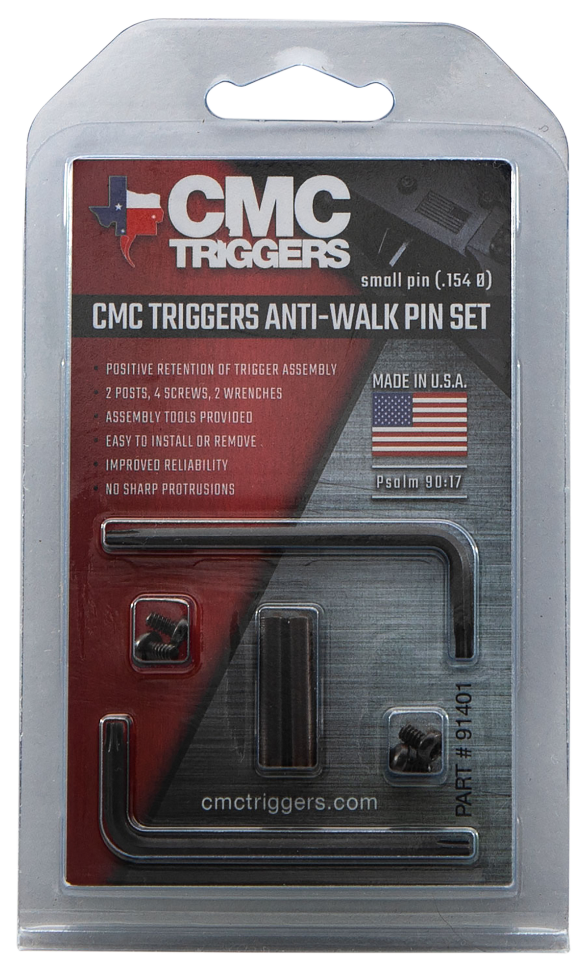 CMC Triggers AR-15 Small Anti-Walk Pin Set - Black — view 2