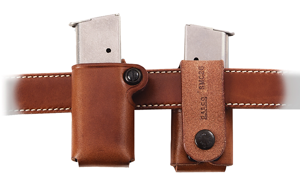 Galco SMC26 Single Mag Case Tan Leather Belt Loop 1.75" Wide - Fits Taurus PT945 — view 2