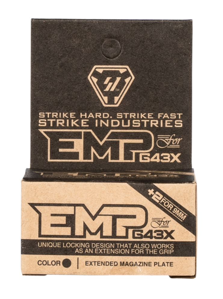 Strike Industries Enhanced Magazine Plate +2 for Glock 43X 9mm Luger - Black Polymer — view 2