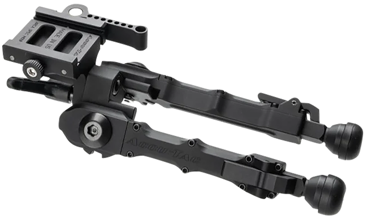 Accu-Tac BR-4 G2 Arca Spec Bipod 5.75-8.25" Black Hardcoat Anodized Aluminum Steel Feet — view 2