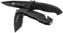 Smith & Wesson Knives Extreme Ops 3.30" Tanto Part Serrated Folding Knife — view 2