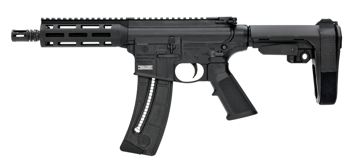 Smith & Wesson M&P15-22 Pistol 22 LR 8" 25+1 Semi-Auto w/SBA3 Arm Brace — view 2