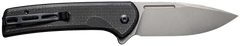 Civivi Knives Conspirator 3.48" Folding Drop Point Plain Gray Stonewashed Nitro-V Steel - Black Textured Micarta Handle — view 2