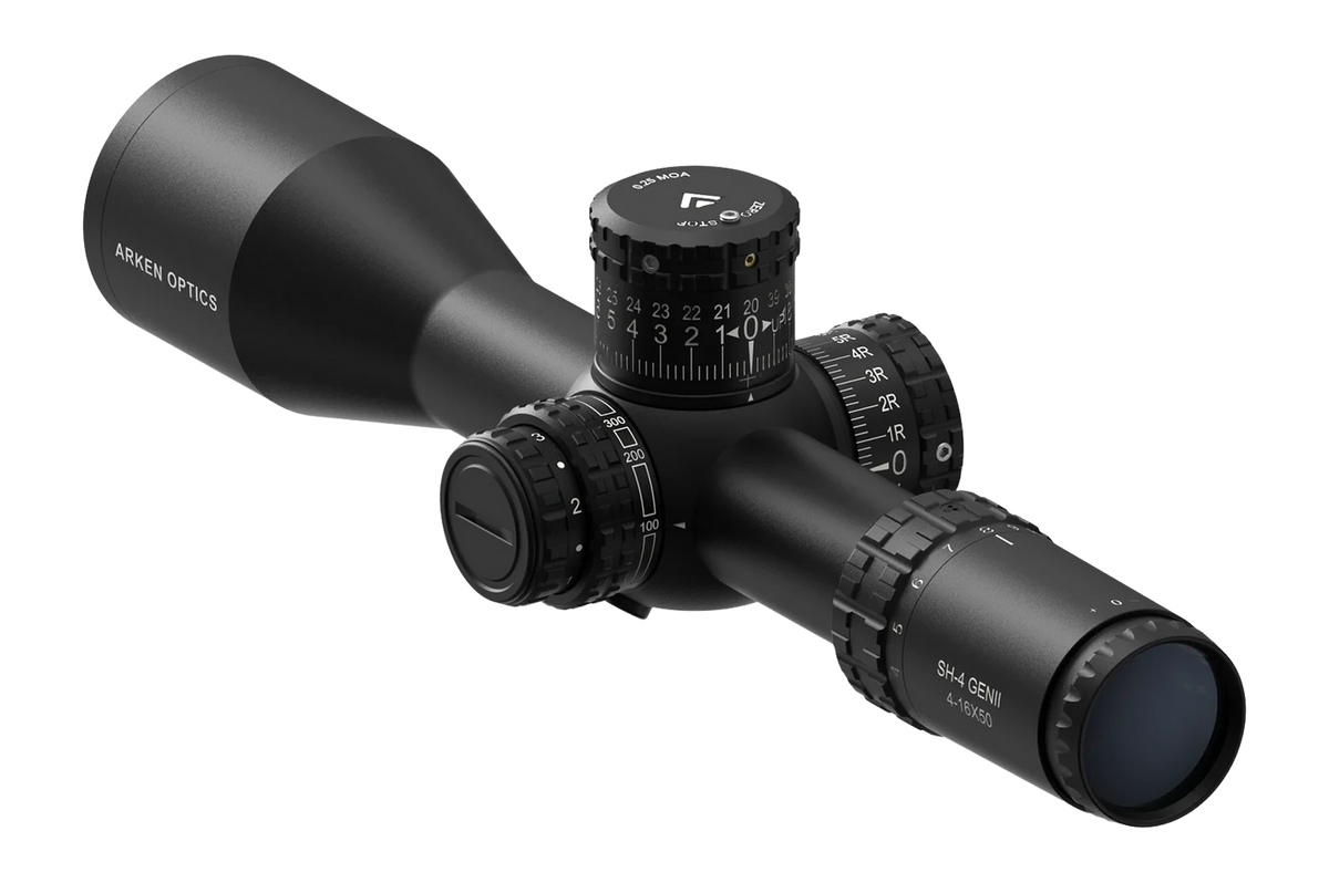 Arken SH-4 Gen II 4-16x50 FFP VHR MRAD 34mm Tube Riflescope - Illuminated Reticle - Zero Stop — view 2